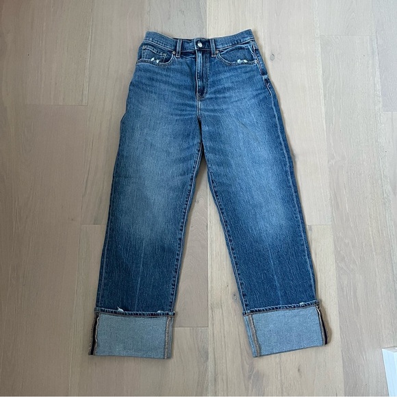 Lulus Mid Rise Cuffed Jeans - Picture 3 of 5